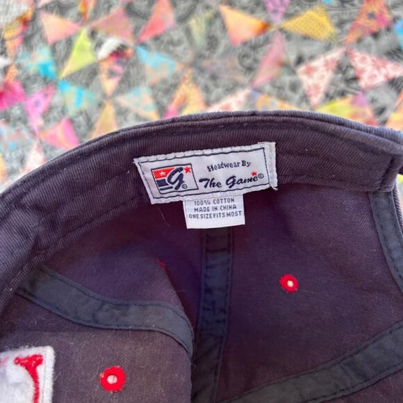 New England College Dad Hat Cap Strap back The Game 3 Bar Blue Adjustable Script - Picture 7 of 8